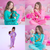 Girls and Dolls Matching Unicorn 4 Piece Pyjama Sets